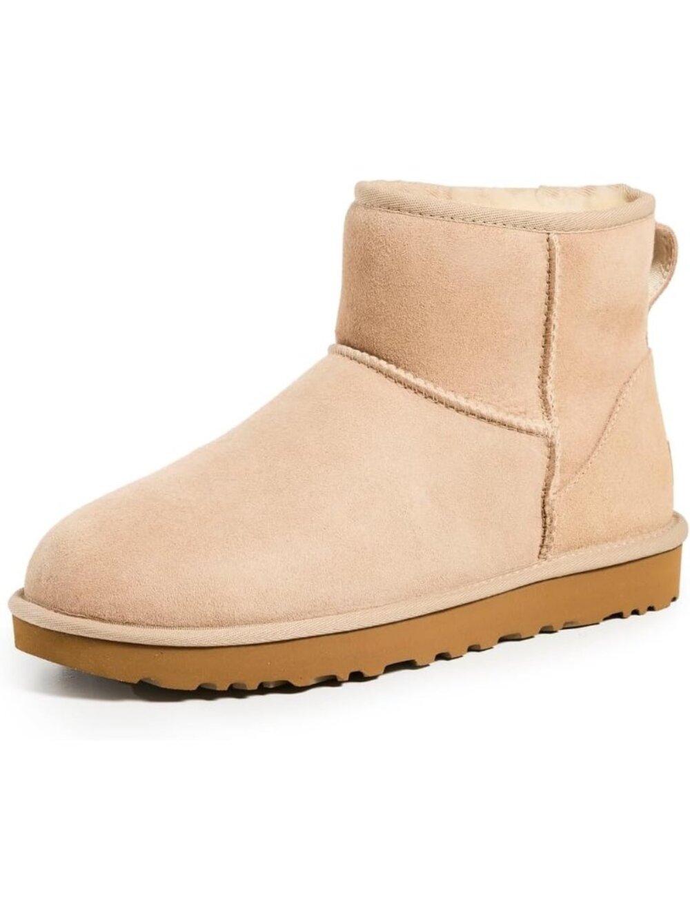 Ugg Women's Shaded Clover Round Toe Imported Leather Classic Mini Ii Ankle Boots